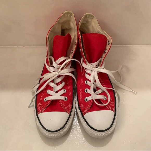 Red High Top Converse All-Stars